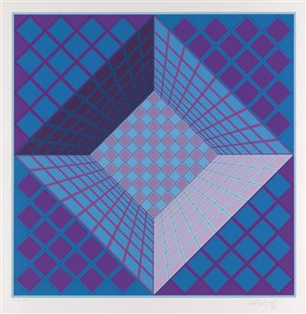 VICTOR VASARELY Two color screenprints.